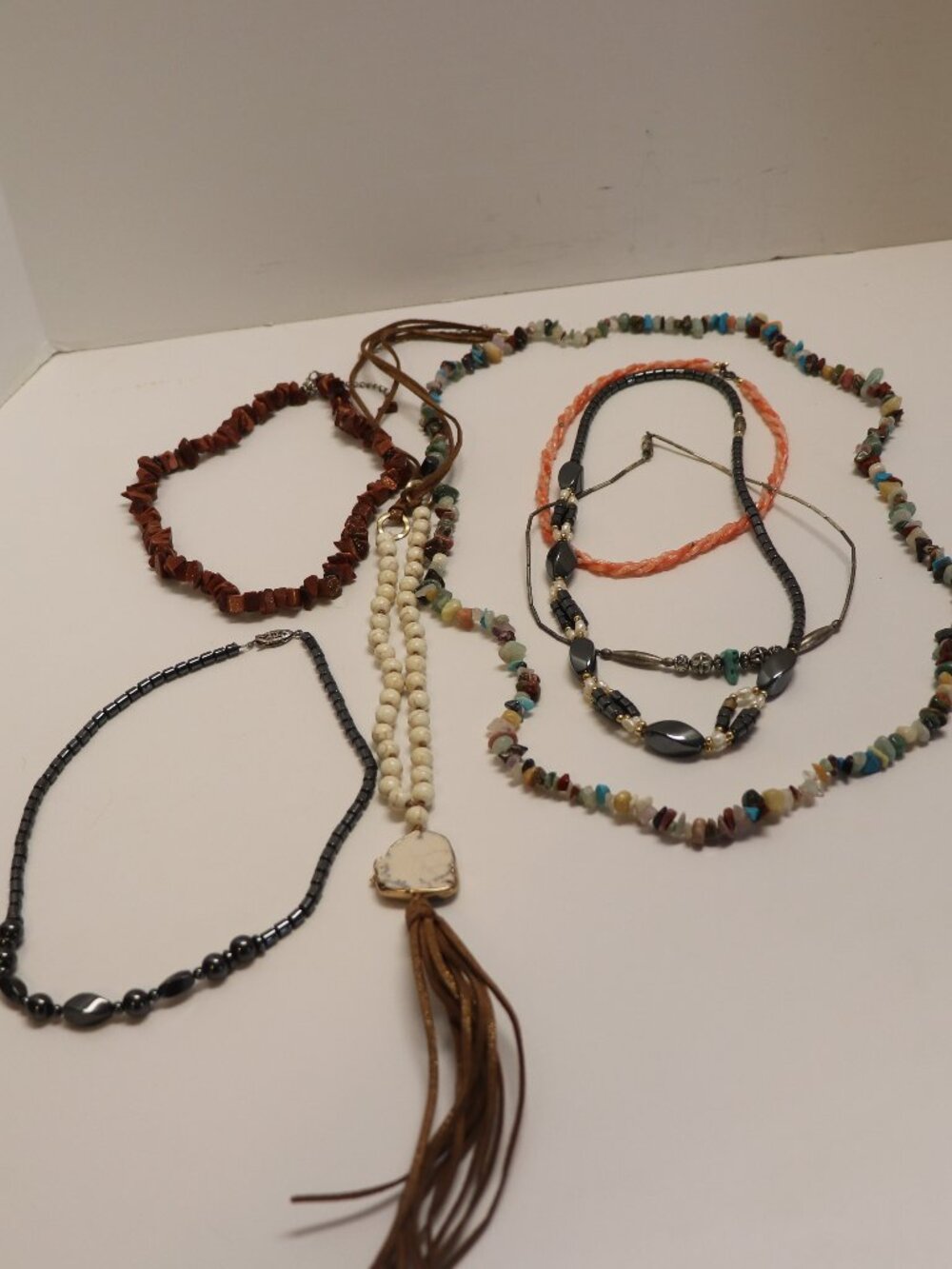 Lot of Women's 7 Necklaces Both Regular and Coker Types